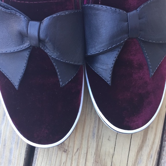 Kate Spade Delise Suede slip on w leather bow 6.5 - Picture 4 of 8